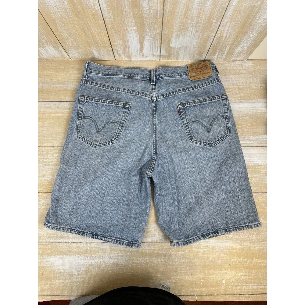 Levi’s 550 Relaxed Fit Men’s 36 100% Cotton Blue Denim Shorts 5-Pocket Button